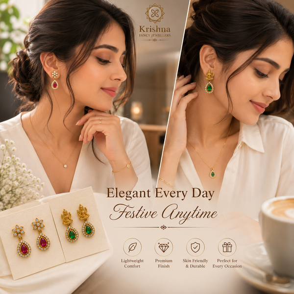 Traditional Designer Earrings Combo Set for Women | Set of 2