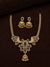 Premium Peacock American Diamond Necklace Set for Women | Gold Finish CZ Necklace with Green Stone & Matching Jhumka Earrings