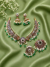 Premium Gold Plated Temple Jewellery Set for Women