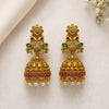 Traditional Artificial Floral Jhumka Earrings with Pearl Drops for Women