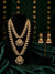 Premium Antique Gold Double Layer Peacock Necklace Set for Women | Traditional South Indian Long Haram with Designer Jhumka Earrings