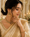 Traditional Designer Stone Jhumka Earrings with Pearl Drops for Women