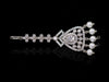 Premium American Diamond Maang Tikka for Women | Silver Plated CZ Stone Bridal Matha Patti Tikka with Pearl Drops