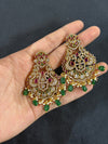 Premium Gold Plated Peacock Chandbali Earrings for Women | Kundan CZ Stone Ethnic Earrings | Wedding & Party Wear