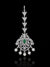Premium American Diamond Maang Tikka for Women | Silver Plated CZ Stone Bridal Matha Patti Tikka with Pearl Drops