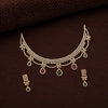 Elegant American Diamond Choker Necklace Set for Women | Gold Finish CZ Necklace with Multicolor Teardrop Stones & Matching Earrings