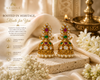 Traditional Designer Stone Jhumka Earrings with Pearl Drops for Women