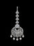 Premium American Diamond Maang Tikka for Women | Silver Plated CZ Stone Bridal Matha Patti Tikka with Pearl Drops