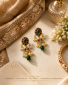 Traditional Artificial Stone & Pearl Drop Earrings for Women