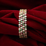 Premium Multicolor Stone Bangles Set for Women | Set of 4