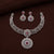 Luxury American Diamond Choker Necklace Set for Women | Silver Finish CZ Necklace with Ruby Red Stones & Matching Earrings