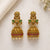 Traditional Artificial Floral Jhumka Earrings with Pearl Drops for Women