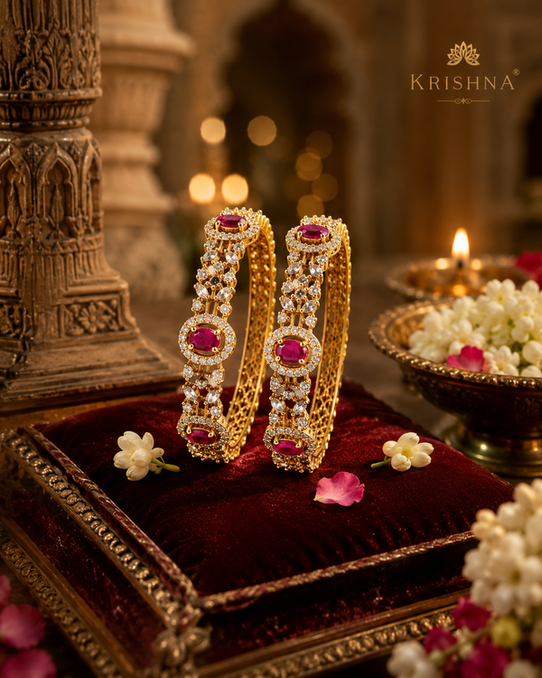 Elegant Designer Stone Bangles for Women