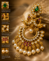 Traditional Artificial Chandbali Pearl Drop Earrings for Women