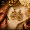 Traditional Artificial Chandbali Pearl Drop Earrings for Women
