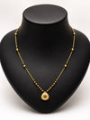 Traditional Gold Tone Black Bead Mangalsutra with Designer Pendant | Artificial Jewellery for Women