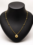 Traditional Gold Tone Black Bead Mangalsutra with Designer Pendant | Artificial Jewellery for Women