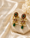 Traditional Artificial Stone & Pearl Drop Earrings for Women