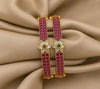 Premium Floral Stone Bangles for Women | Pair of 2