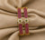 Premium Floral Stone Bangles for Women | Pair of 2